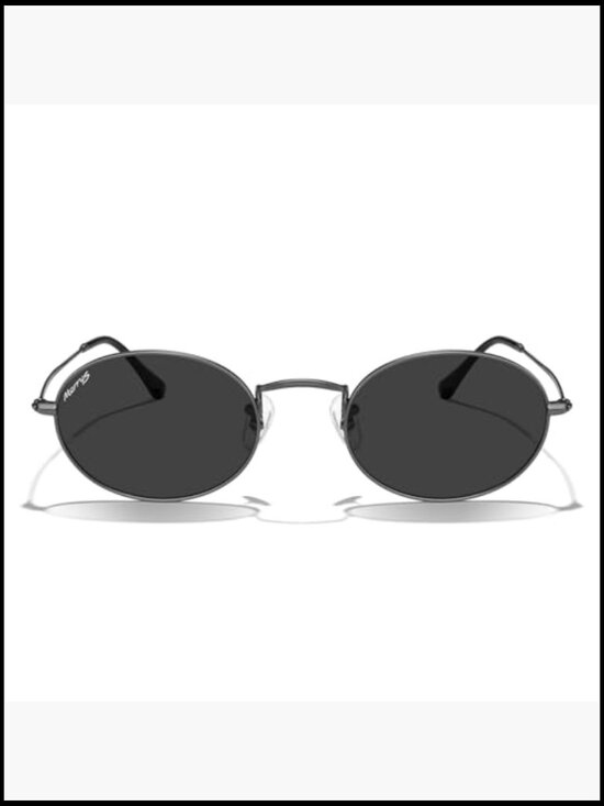 Oval Metal Polarized Sunglasses - Trendy Classic Shades for Men Women main image 6